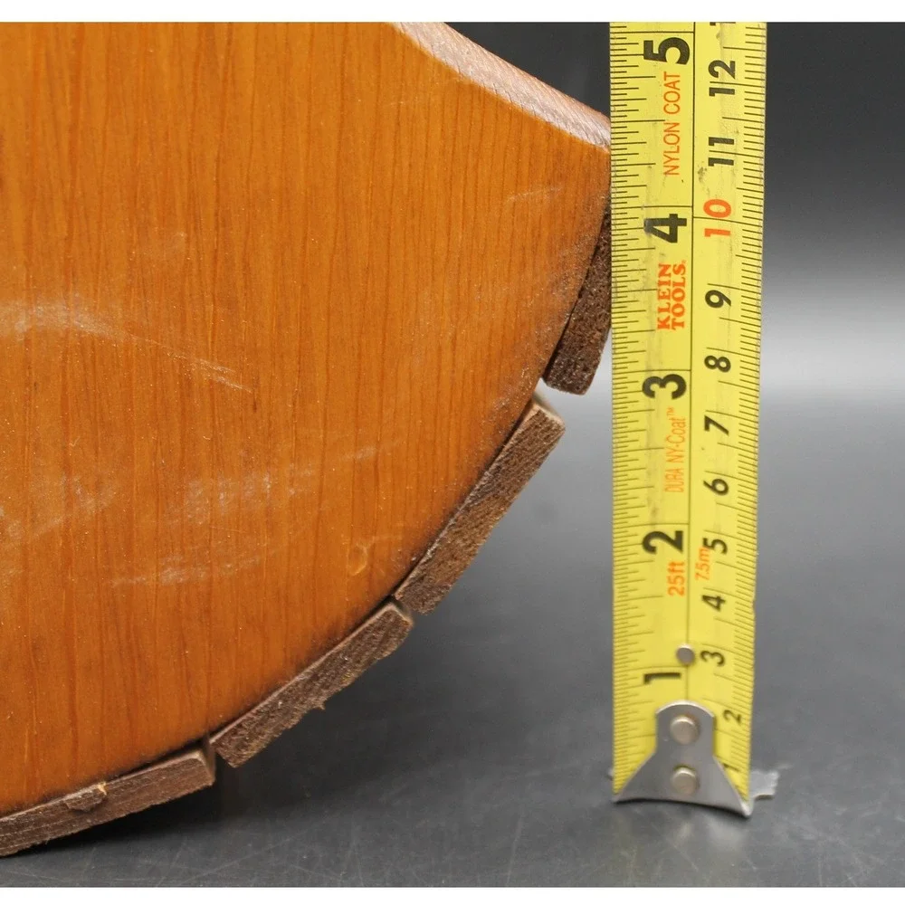 Vintage Wooden Basket Caddy Heart Cutout Handle Country Farmhouse 11